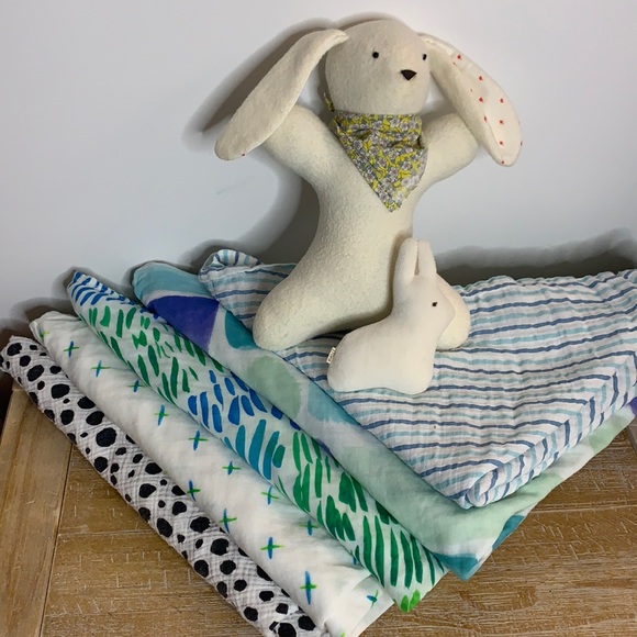 lovevery Other - LOVEVERY Swaddles, Storq bunny, Tadpole Creations Bunny Bundle